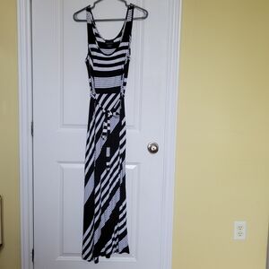 Addition Elle dress black white stripes sleeveless stretchy plus size 1X summer